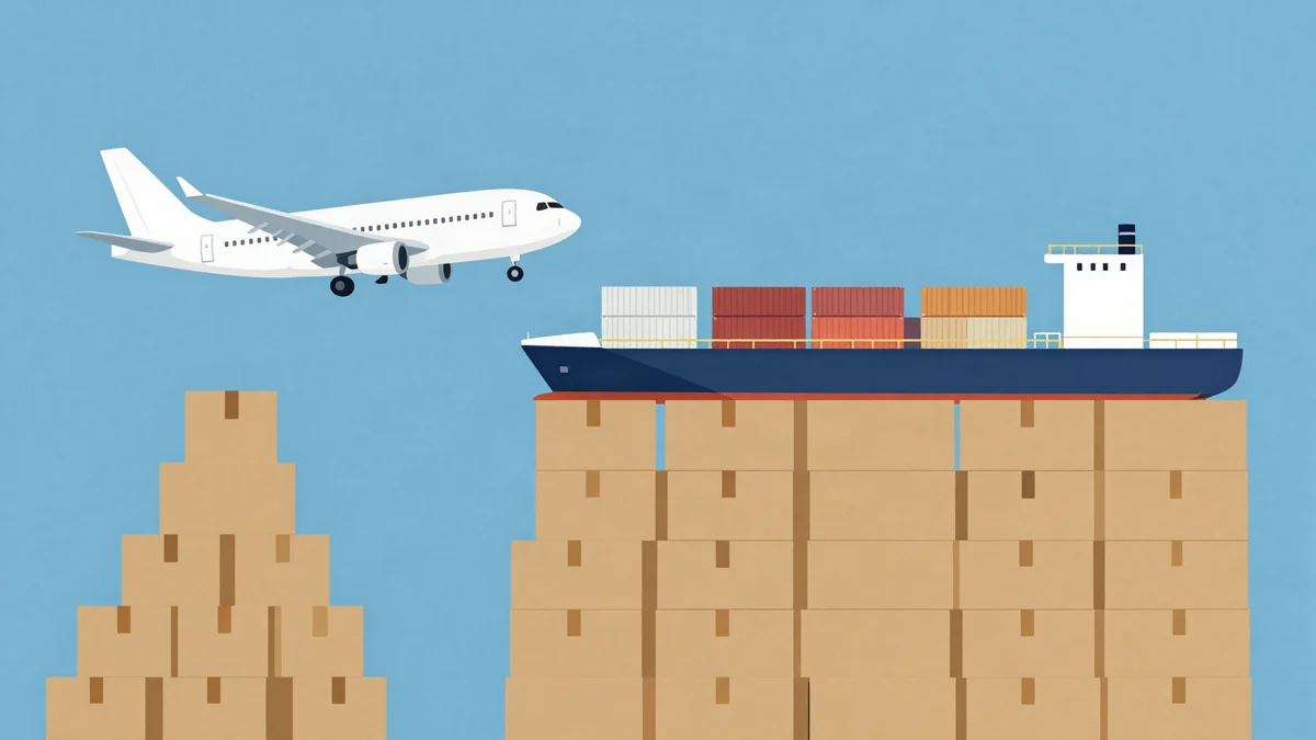 Air or sea freight, and how to work out the split